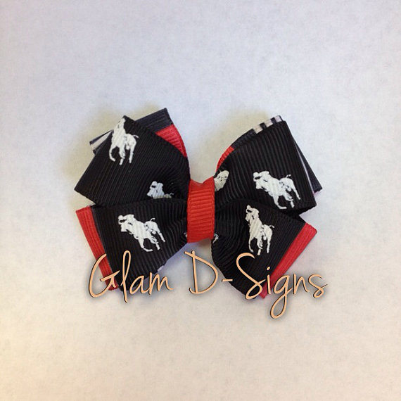 Black, White, and Red Polo Hair Clip